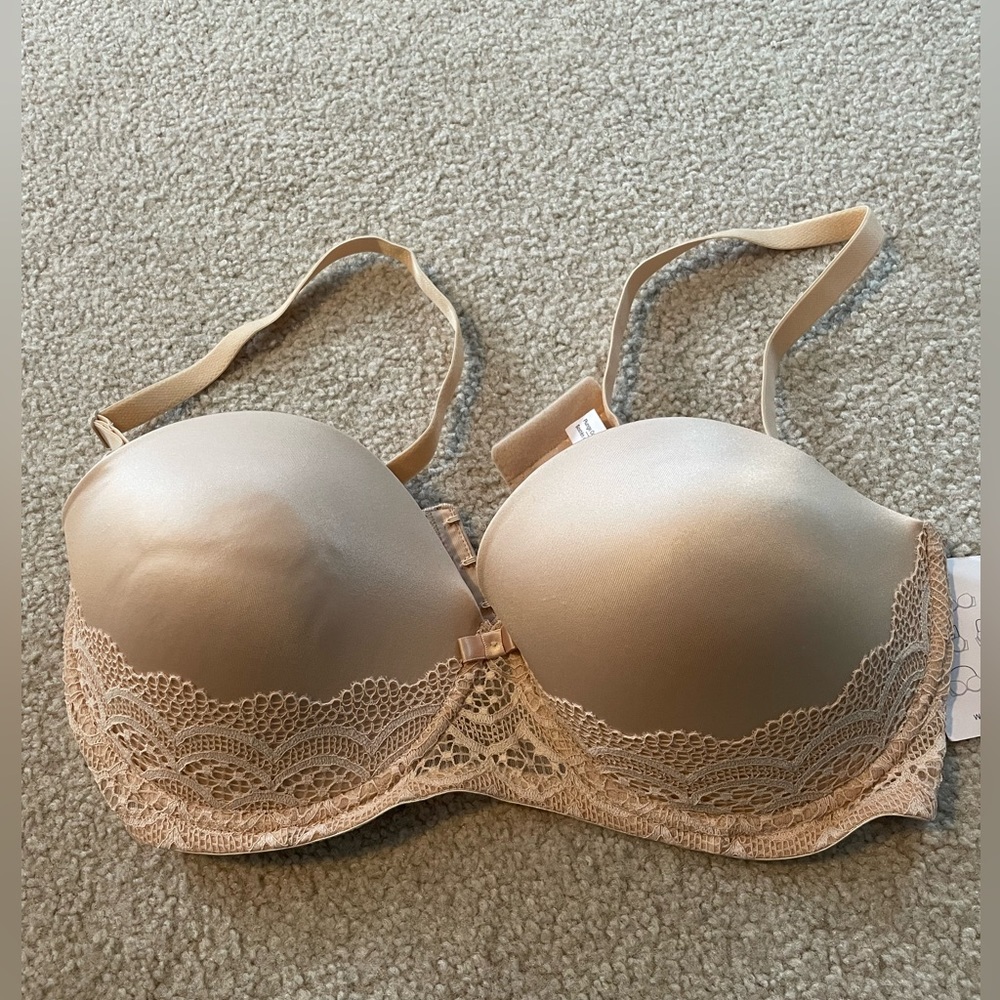 Plunge Coverage Push-Up Strapless Bra